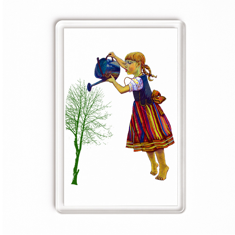 Magnes akrylowy Dziewczyna z Podlasia