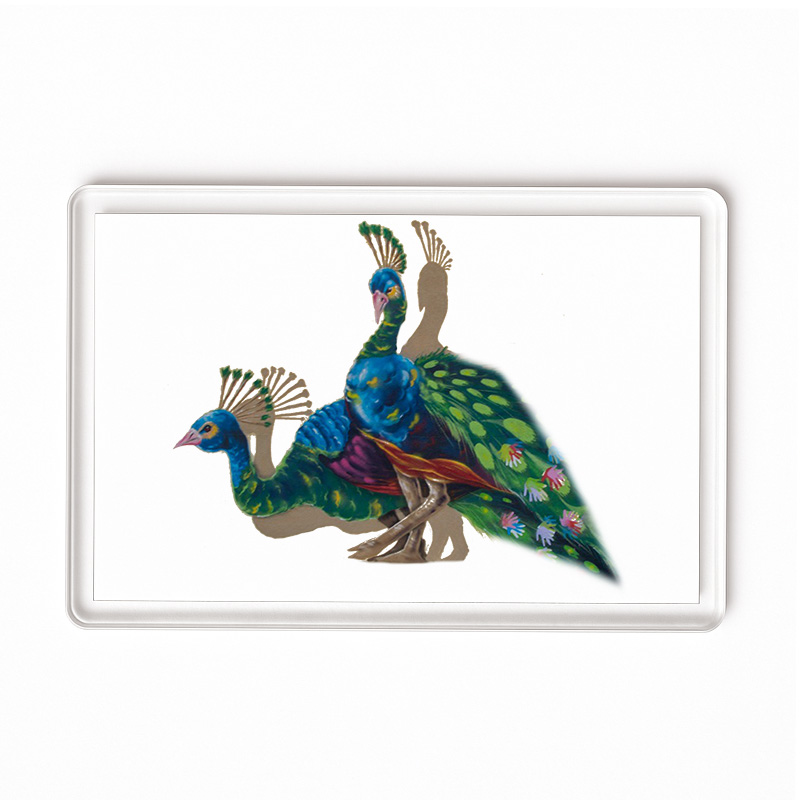 Magnes akrylowy Folk Art - Pawie z Podlasia