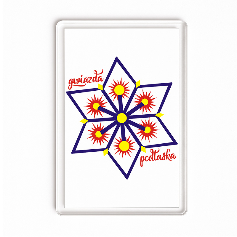 Magnes akrylowy Folkowa Gwiazda Podlaska