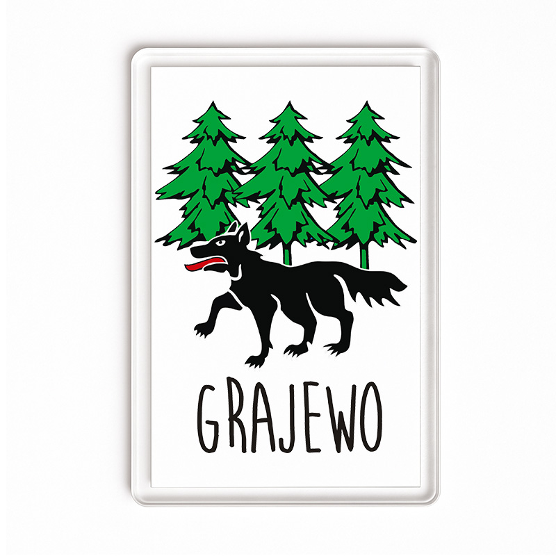 Magnes akrylowy Grajewo - Wilcza Stolica Podlasia
