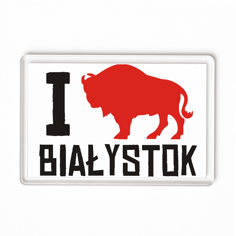 Magnes akrylowy Kocham Białystok