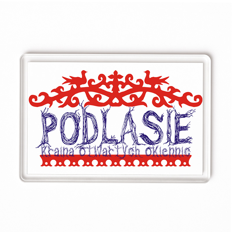 Magnes akrylowy Kolorowe Okiennice Podlasia