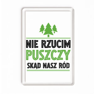 Magnes akrylowy Korzenie w puszczy serce na Podlasiu