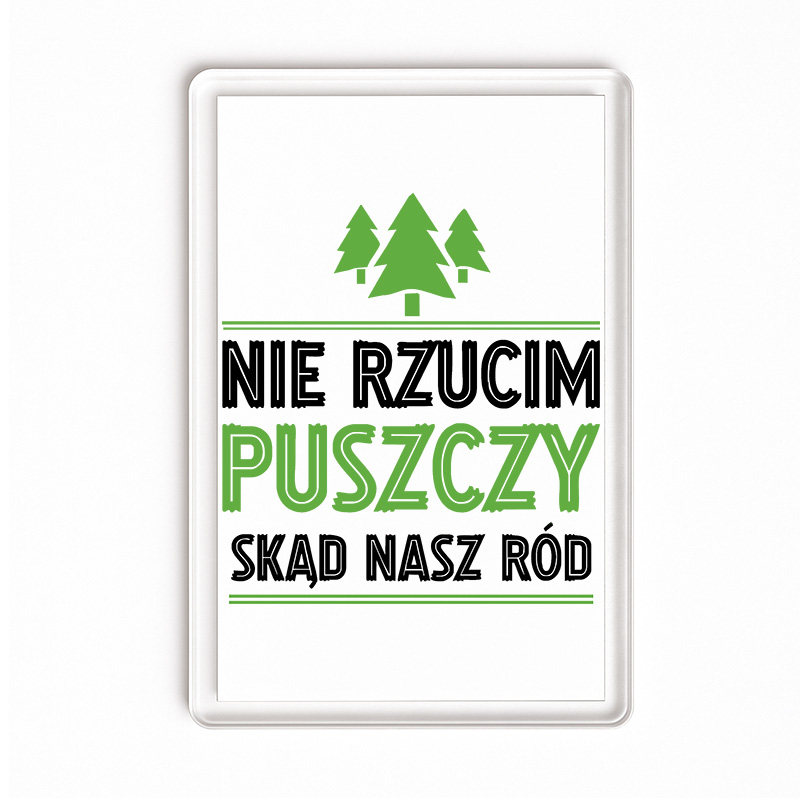 Magnes akrylowy Korzenie w puszczy serce na Podlasiu