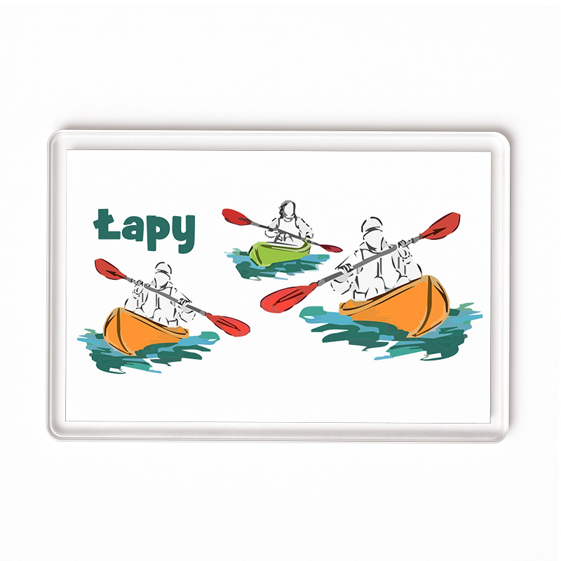 Magnes akrylowy Łapy - Kajakowa Stolica Podlasia