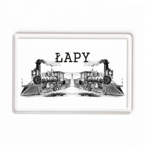 Magnes akrylowy Łapy - Podlaska Kolej