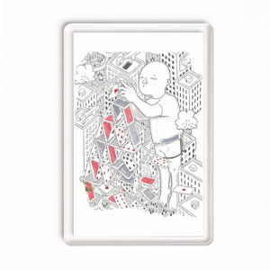 Magnes akrylowy Miasto z Kart - Podlaski Street Art