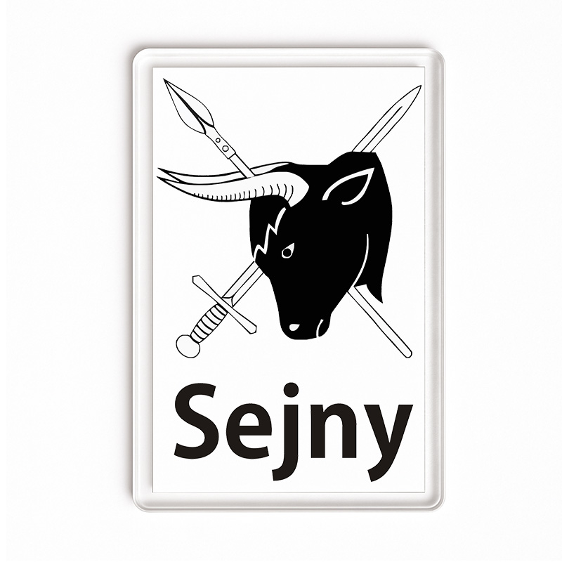 Magnes akrylowy Pamiątka Podlaska z Sejn