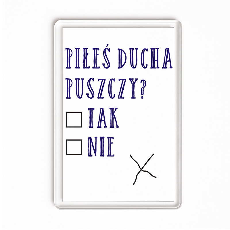 Magnes akrylowy Piłeś Ducha Puszczy - Ankieta Podlaska