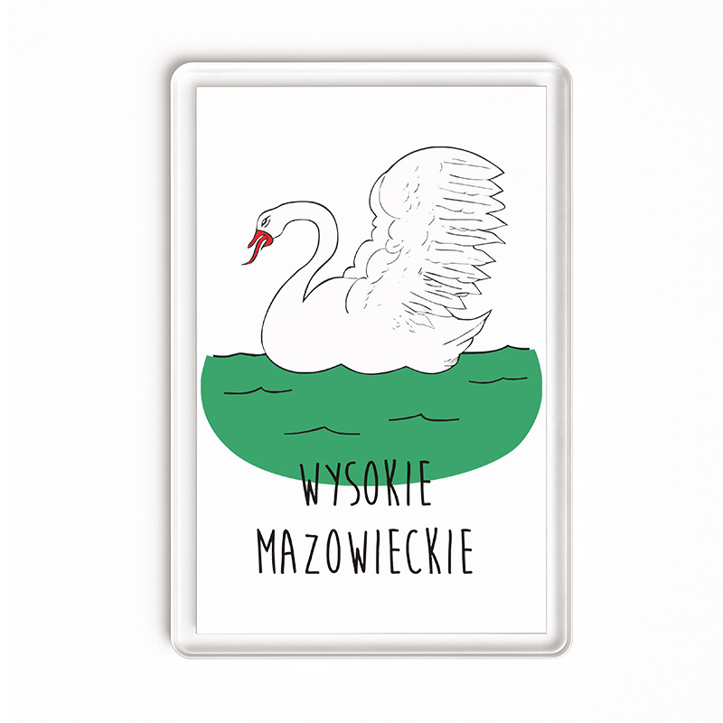Magnes akrylowy Podlaski Łabędź - Wysokie Mazowieckie