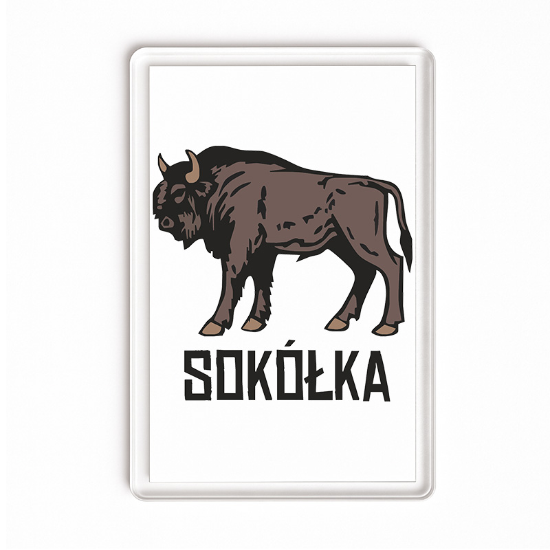 Magnes akrylowy Podlaski Żubr - Sokółka