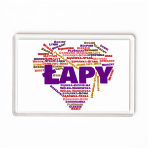 Magnes akrylowy Serce Podlasia - Łapy