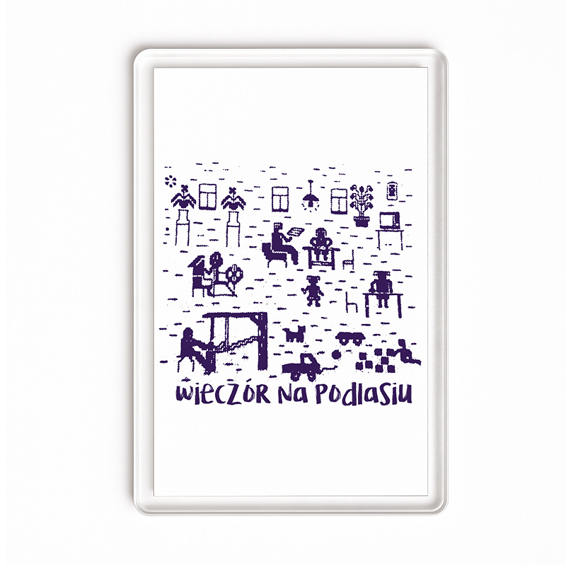 Magnes akrylowy Wieczór na Podlasiu