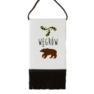 Proporczyk pamiątkowy Podlaski Niedźwiedź z Węgrowa