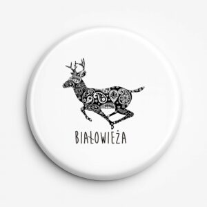 Przypinka pamiątkowa Białowieża. Jeleń z Tradycją