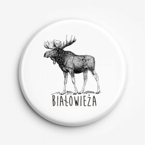 Przypinka pamiątkowa Białowieża. Śladami łosia