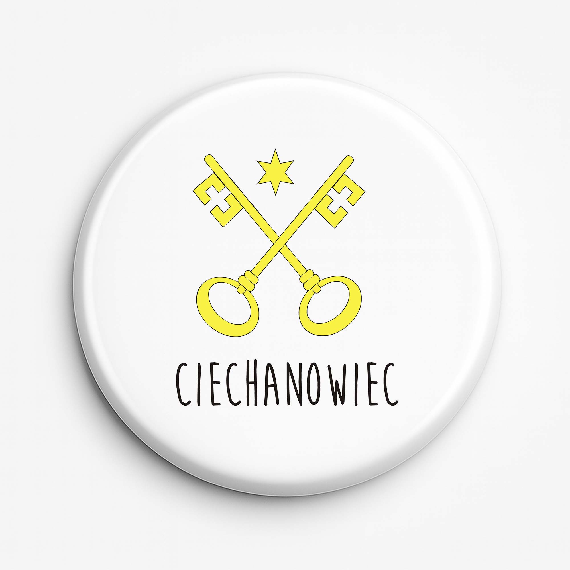 Przypinka pamiątkowa Ciechanowiec - Klucz do Podlasia
