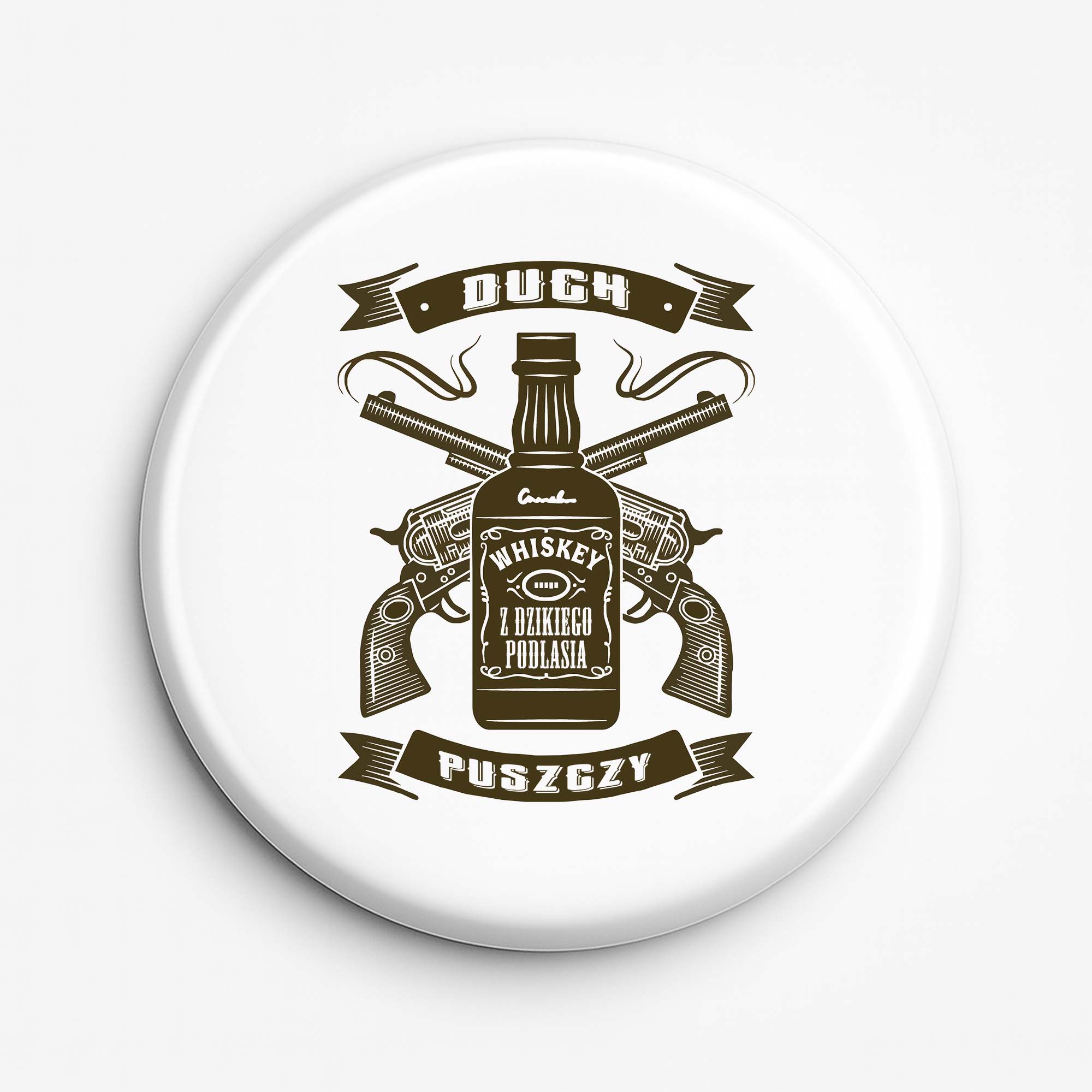 Przypinka pamiątkowa Duch Puszczy - Whiskey z Dzikiego Podlasia