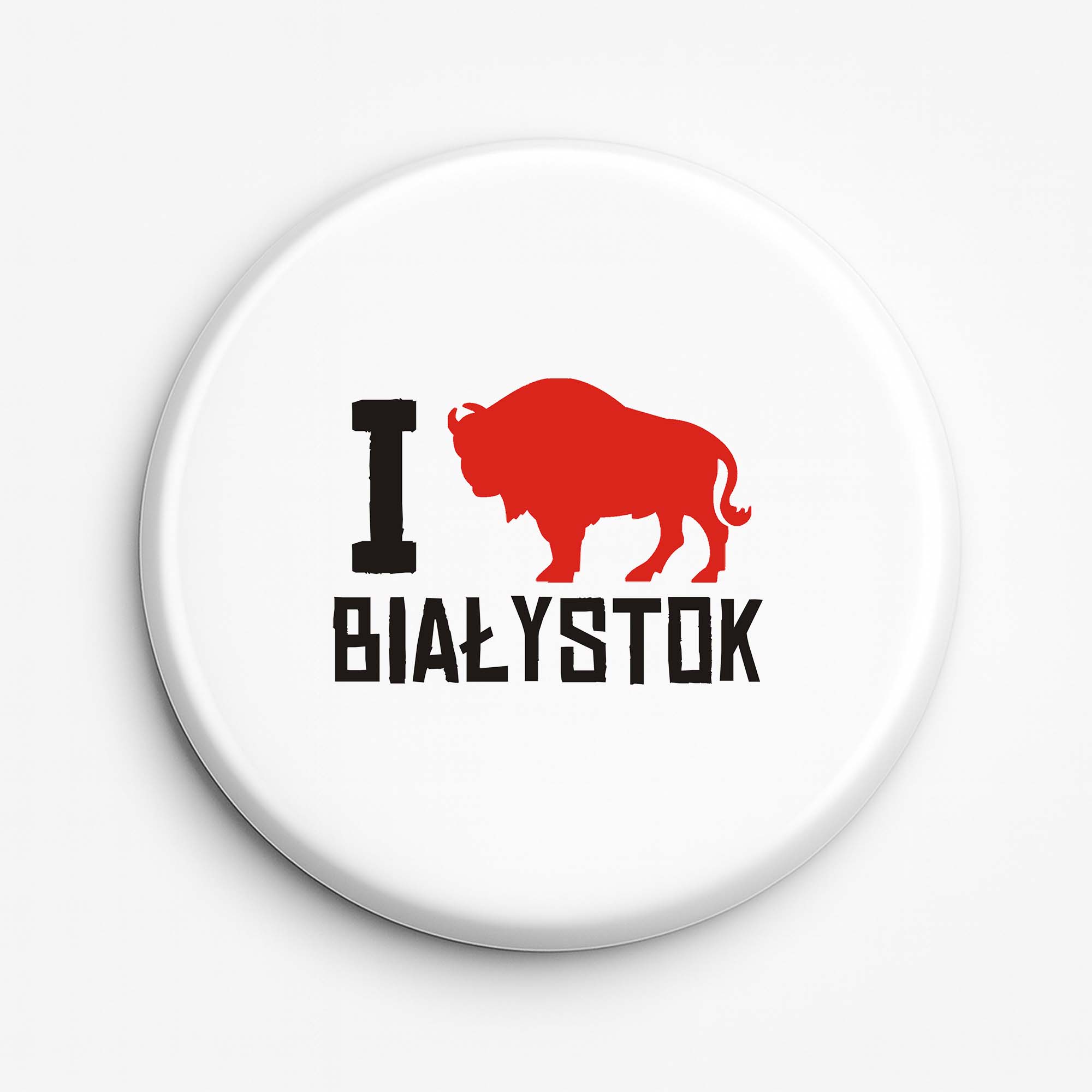 Przypinka pamiątkowa Kocham Białystok