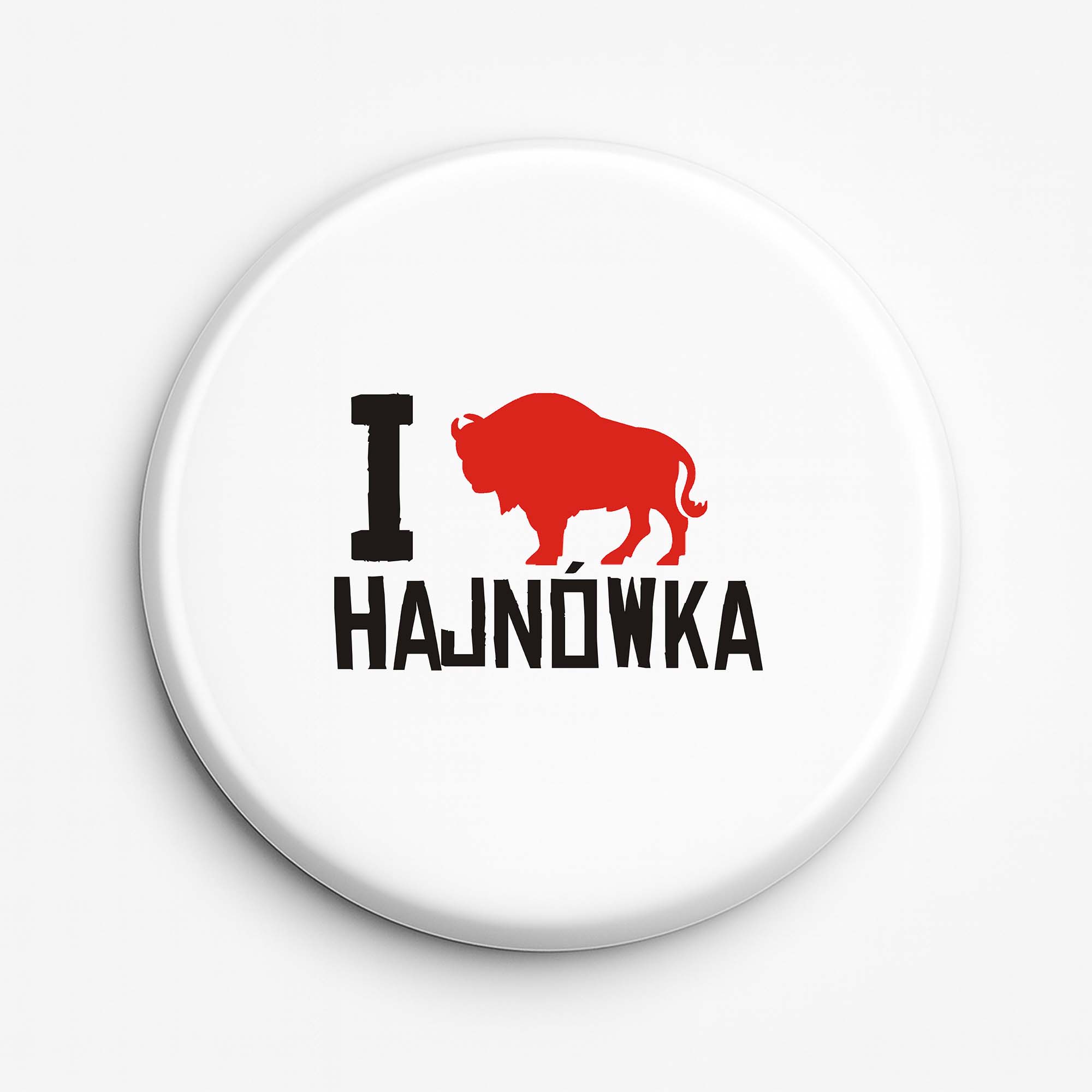 Przypinka pamiątkowa Kocham Hajnówkę