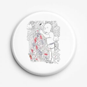 Przypinka pamiątkowa Miasto z Kart - Podlaski Street Art