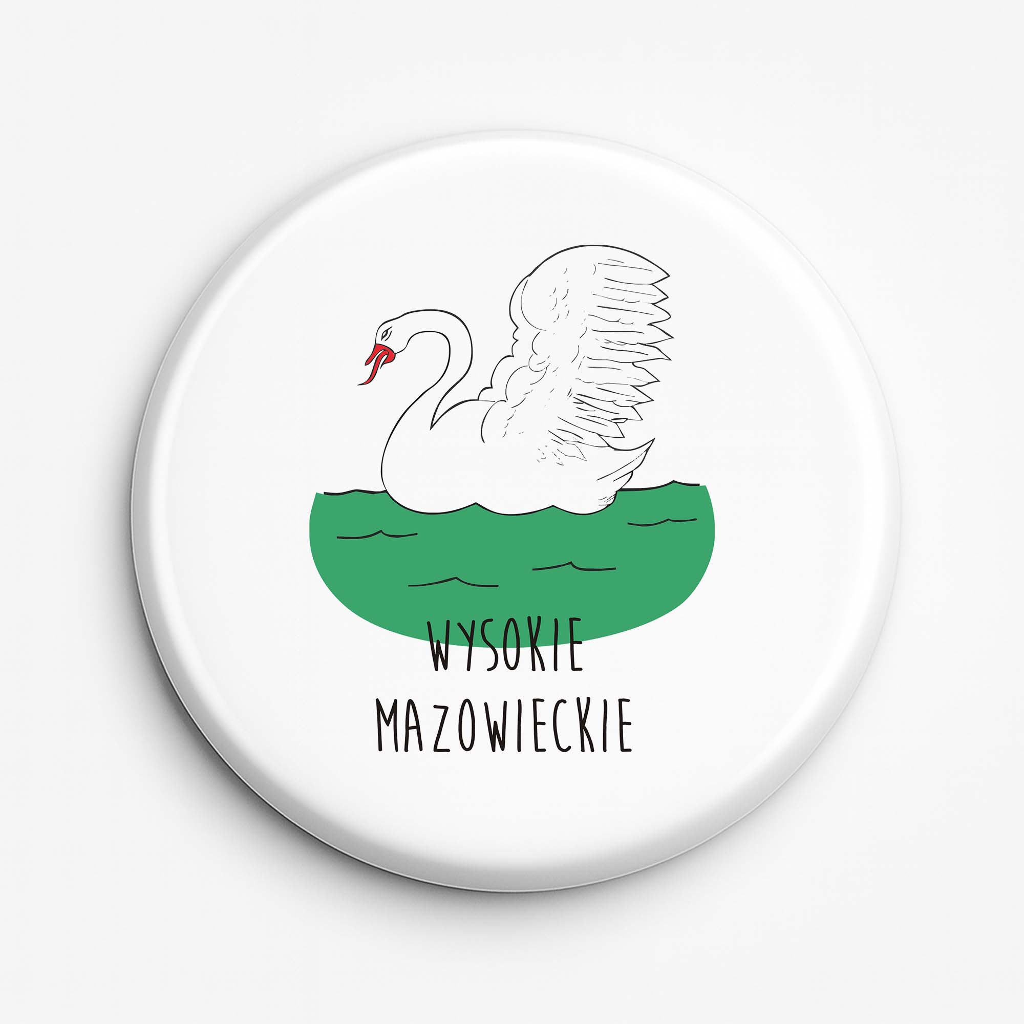 Przypinka pamiątkowa Podlaski Łabędź - Wysokie Mazowieckie