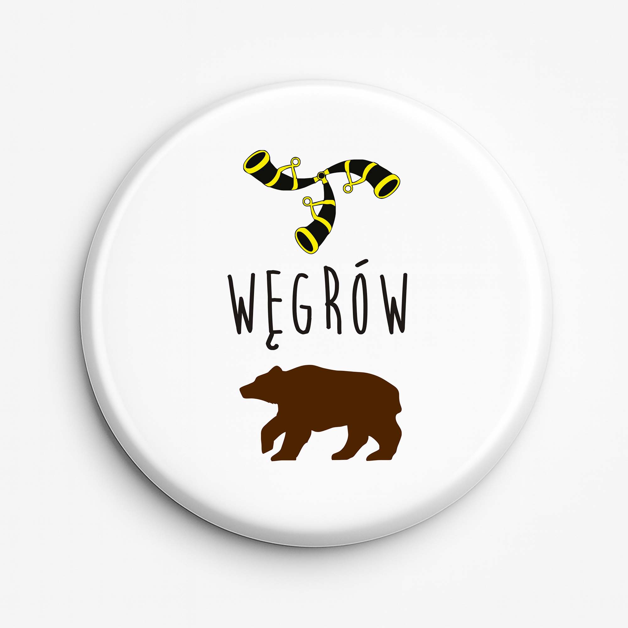 Przypinka pamiątkowa Podlaski Niedźwiedź z Węgrowa