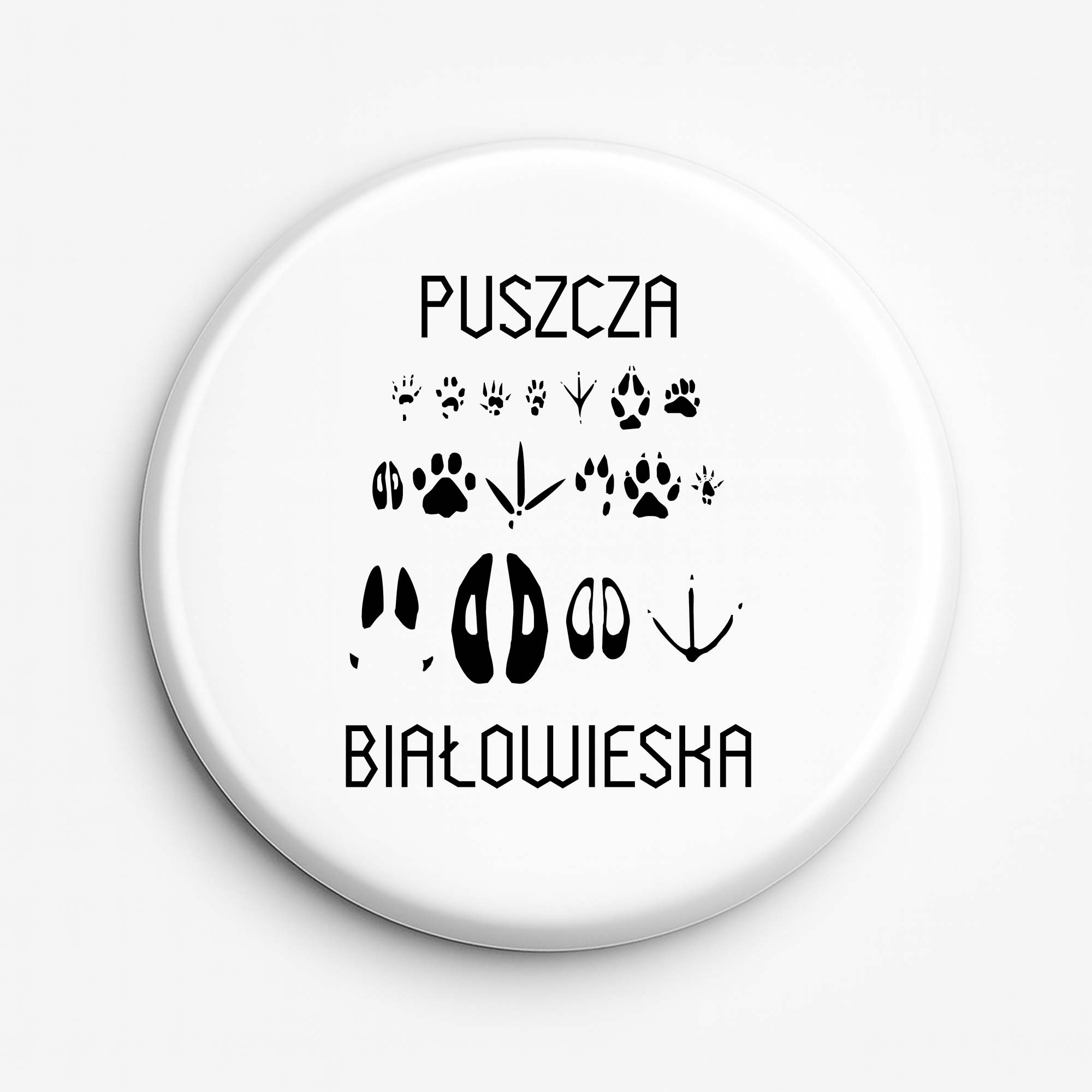 Przypinka pamiątkowa Puszcza Białowieska - Tropem Zwierząt