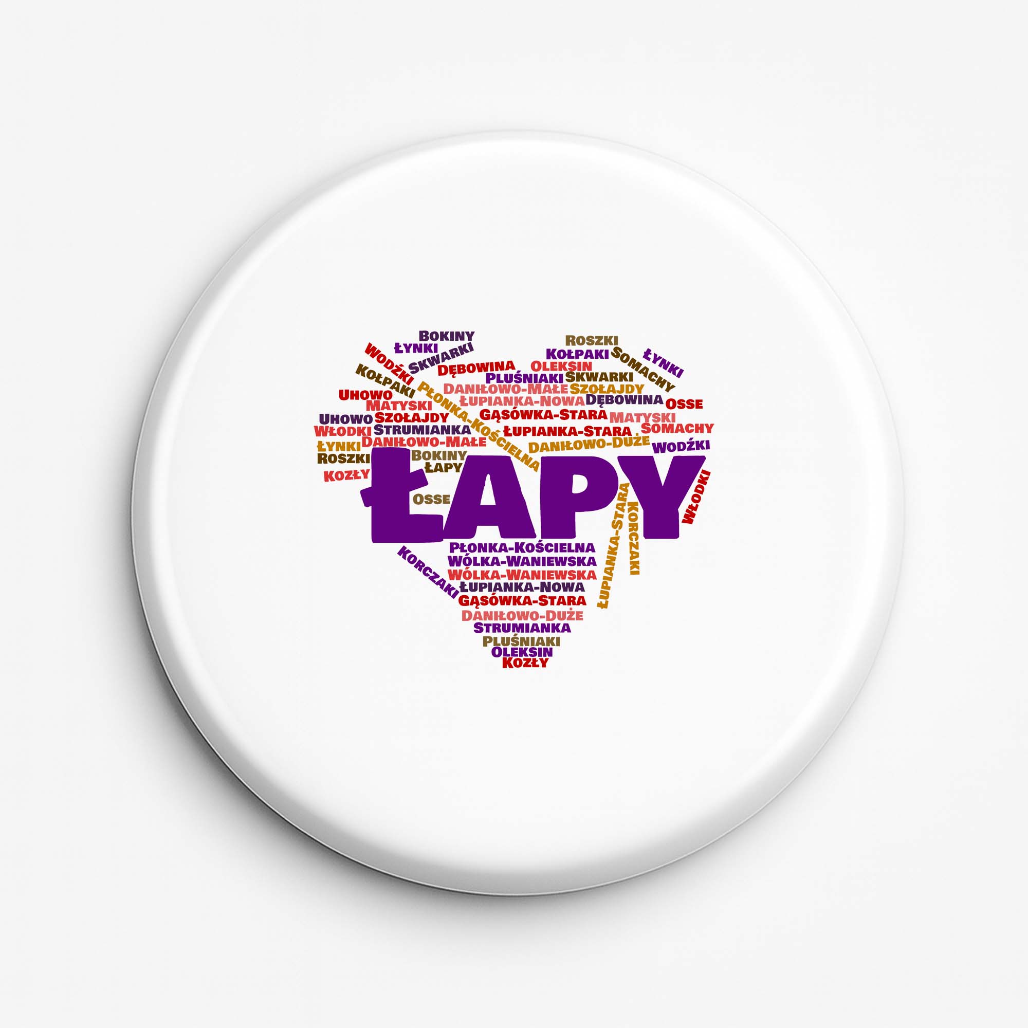 Przypinka pamiątkowa Serce Podlasia - Łapy