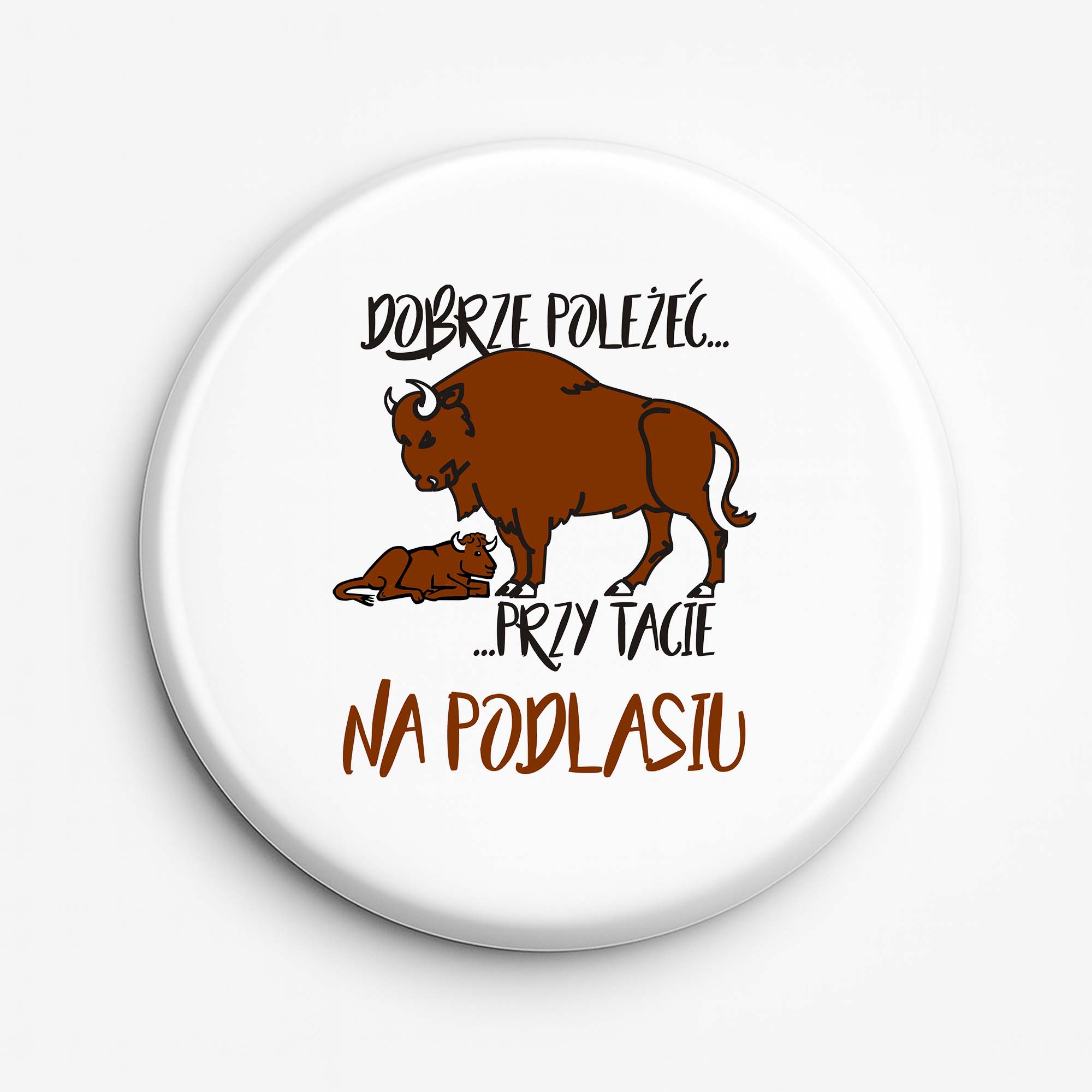 Przypinka pamiątkowa Żubrza Rodzina - Podlaska Siła