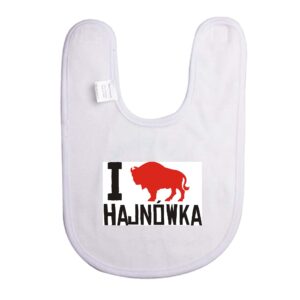 Śliniak dziecięcy Kocham Hajnówkę