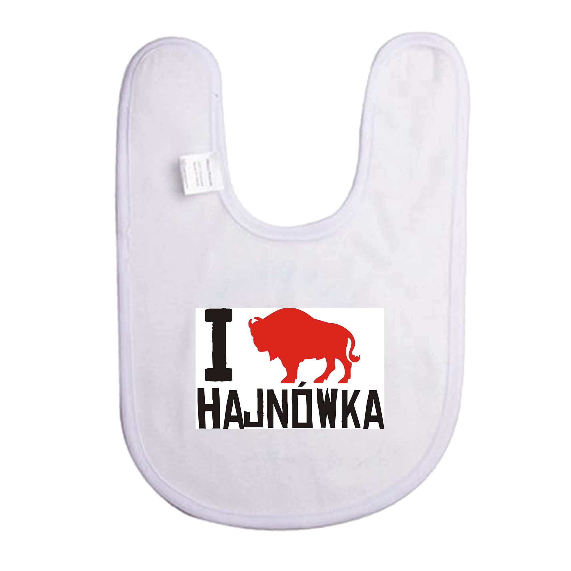 Śliniak dziecięcy Kocham Hajnówkę