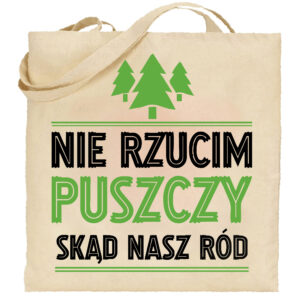 Torba bawełniana Korzenie w puszczy serce na Podlasiu