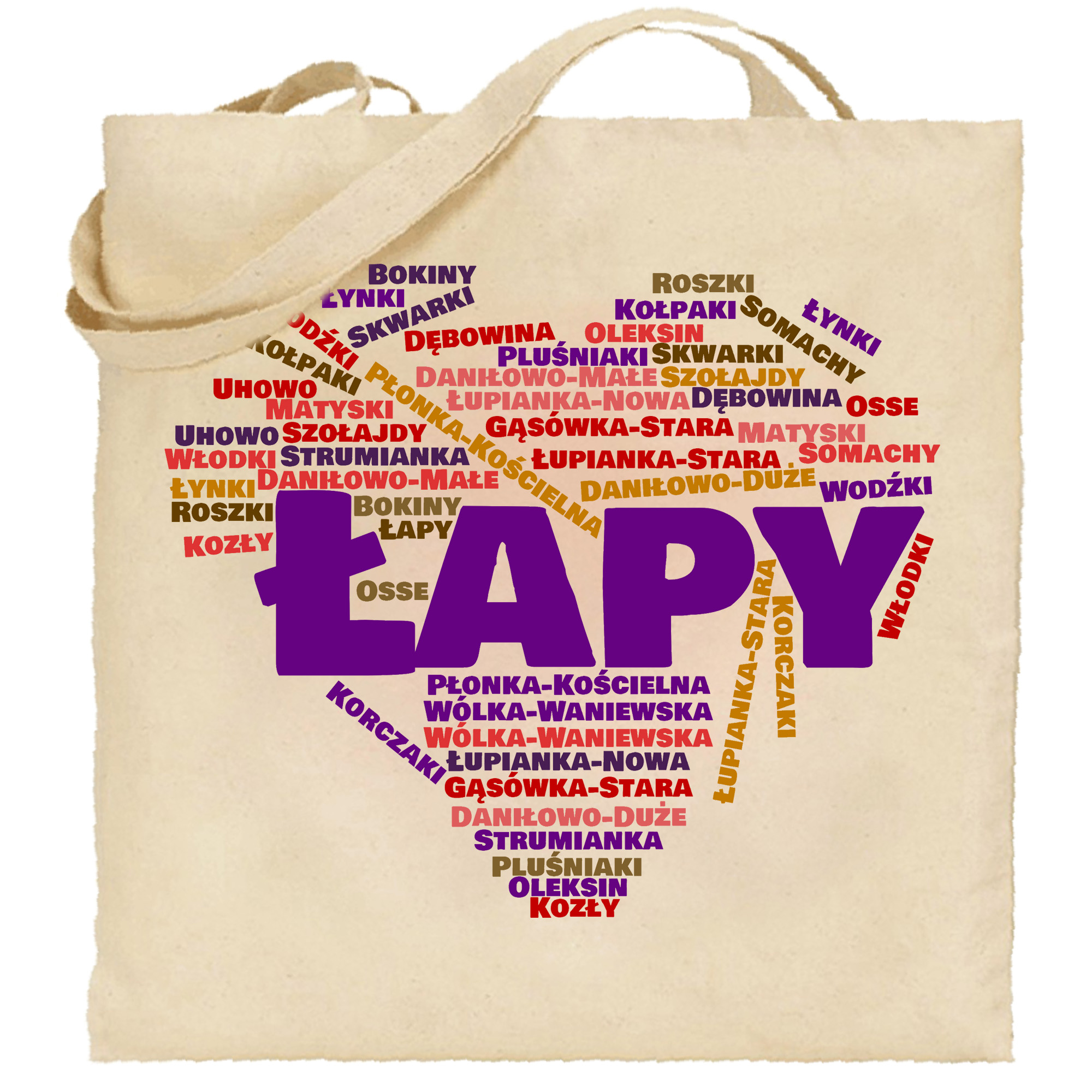 Torba bawełniana Serce Podlasia - Łapy