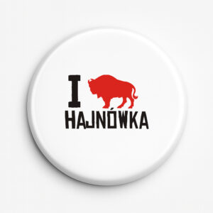 przypinka pamiątkowa Kocham Hajnówkę
