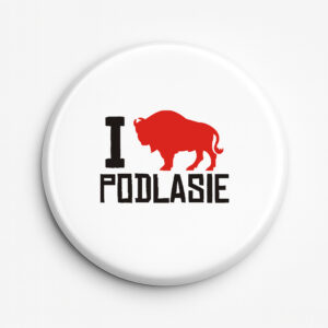przypinka pamiątkowa Kocham Podlasie