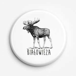 przypinka pamiątkowa Białowieża. Śladami łosia