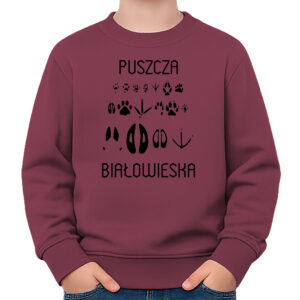 bluza dziecięca Puszcza Białowieska - Tropem Zwierząt