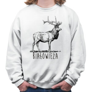 bluza unisex Białowieża. Tropem Jelenia