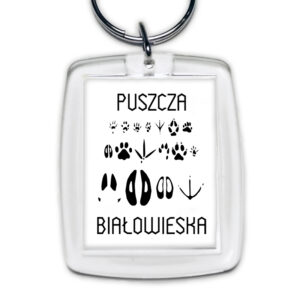 brelok akrylowy Puszcza Białowieska - Tropem Zwierząt