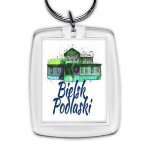 brelok akrylowy Bielsk Podlaski - Historia w Drewnie