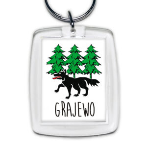 brelok akrylowy Grajewo - Wilcza Stolica Podlasia