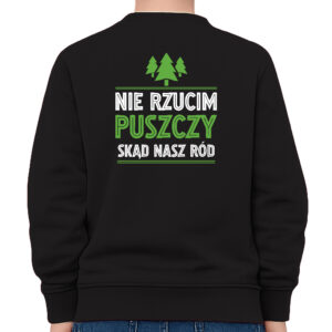 bluza dziecięca tył Korzenie w puszczy serce na Podlasiu