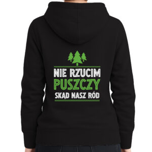 kangurka damska tył Korzenie w puszczy serce na Podlasiu