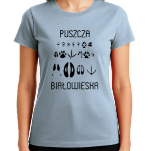 koszulka damska Puszcza Białowieska - Tropem Zwierząt