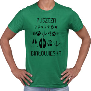 koszulka męska Puszcza Białowieska - Tropem Zwierząt