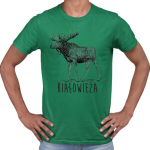 koszulka męska Białowieża. Śladami łosia