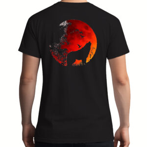 koszulka męska tył Podlaski Wilk - Blood Moon