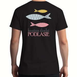 koszulka męska tył Podlasie - Kraina Śledzia