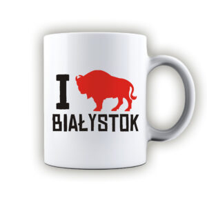 kubek ceramiczny Kocham Białystok